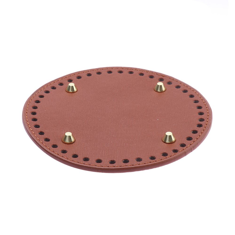 UPSTOP 1PC Women's Bag Oval Long DIY Bottom PU leather Bag Accessories Material for Knitted Bag Parts/Multicolor