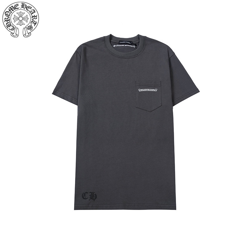 Ready Stock Chrome Hearts Sanskrit Letter Print Couples Cotton T-Shirts Summer Sports Casual Short Sleeve Tops Unisex