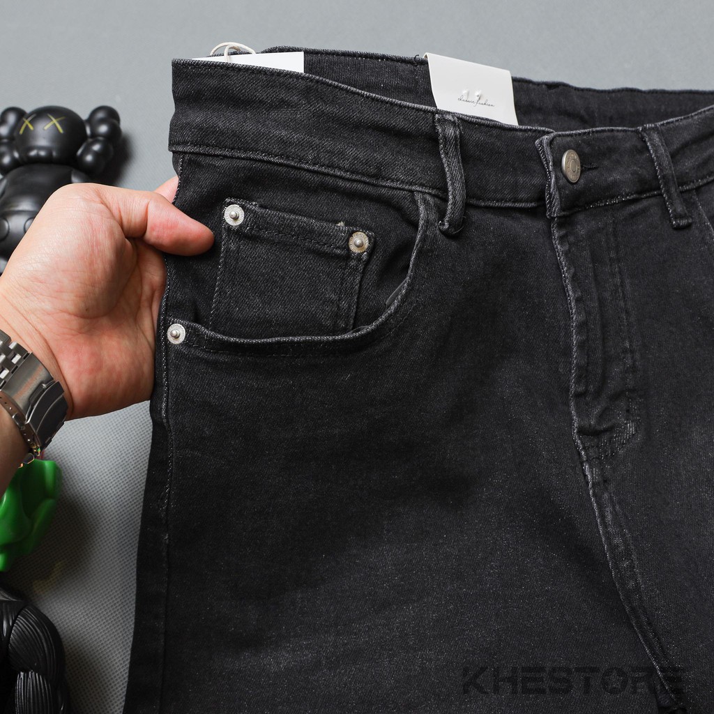 Quần Jeans Nam Khestore J-13 , Jeans Baggy Đen Rách Phong Cách Hàn Quốc | BigBuy360 - bigbuy360.vn