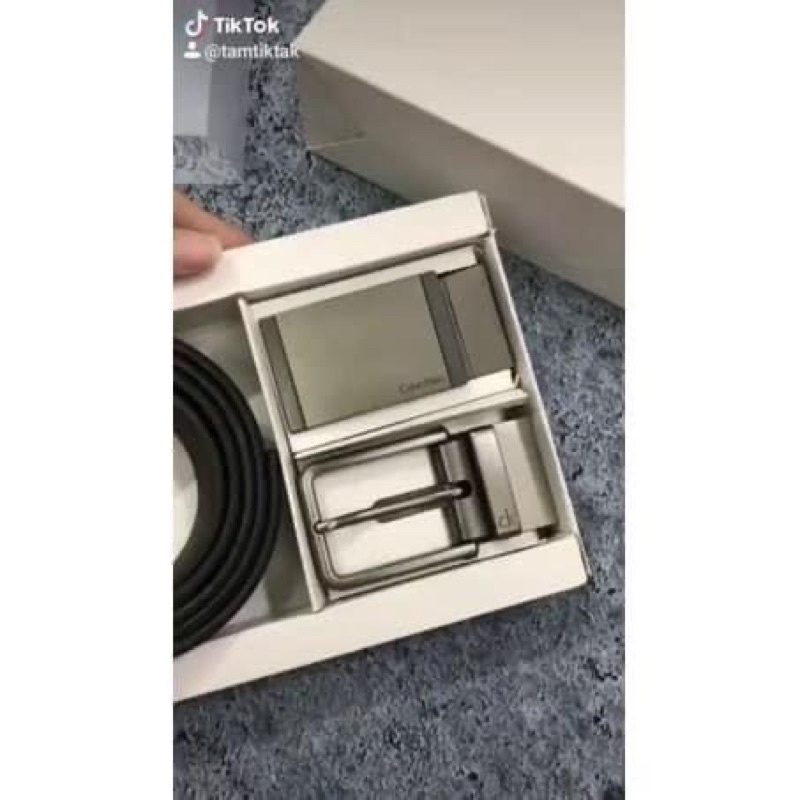 DÂY LƯNG C.K 2 MẶT CHO NAM FULL HỘP - THẮT LƯNG NAM