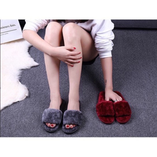 Dép Bông Đi Trong Nhà Mùa Đông🍀 FREESHIP🍀Dép Lông Nữ Đi Trong Nhà, Ấm Áp Sang Chảnh Đế Mềm Chống Trơn Trượt