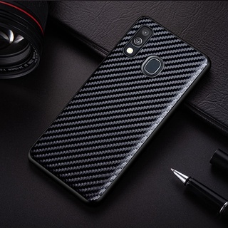 Ốp Điện Thoại TPU Mềm Mỏng Họa Tiết Sợi Carbon Cho Samsung Galaxy A30 A20 A10 A10S A20S A11 M11 A10E