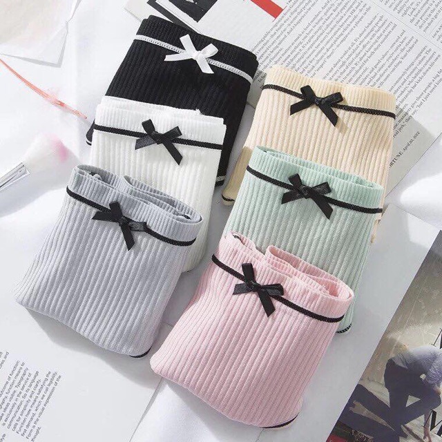 Set 10 Quần Lót Cotton Phối Nơ Siêu xinh 028