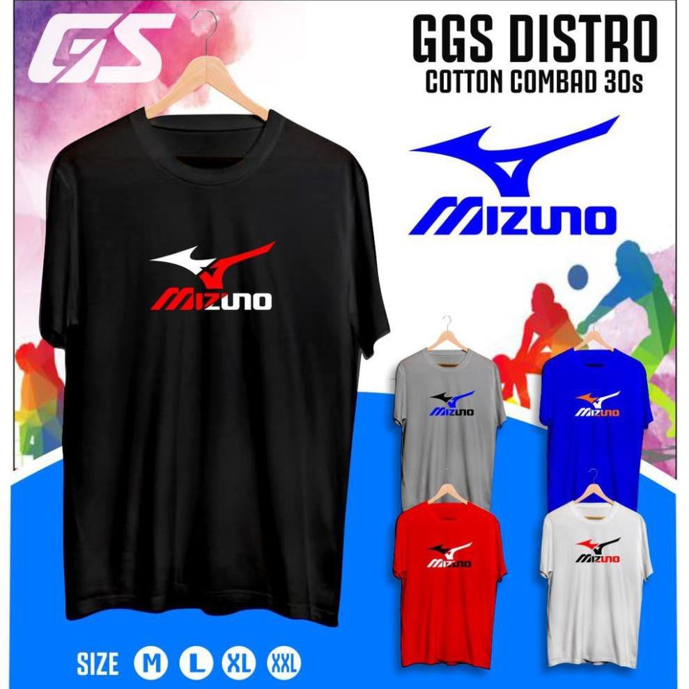 🍀 Mizuno Áo Thun Chơi Bóng Chuyền 2 Màu Chất Liệu Cotton Dày Dặn Mềm Mại xịn 🍀 ་