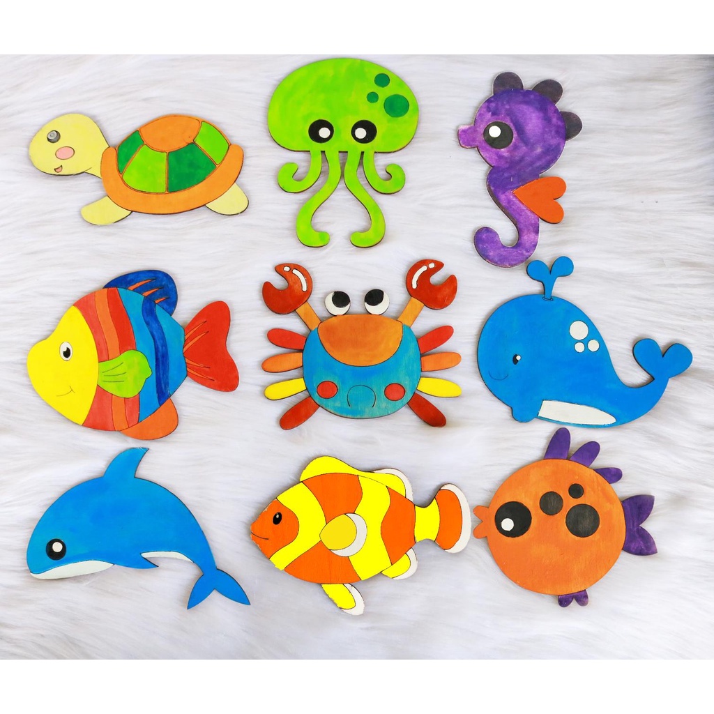 Set 10 Tranh Gỗ Tô Màu Cho Bé