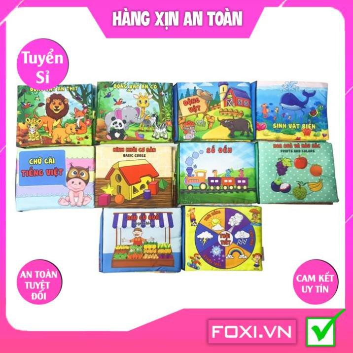 Sách vải cơ bản dành cho Bé sơ sinh với 16 chủ đề số đếm-cuộc sống-tự nhiên-cảnh báo nguy hiểm-Giúp mẹ dễ dàng vệ sinh