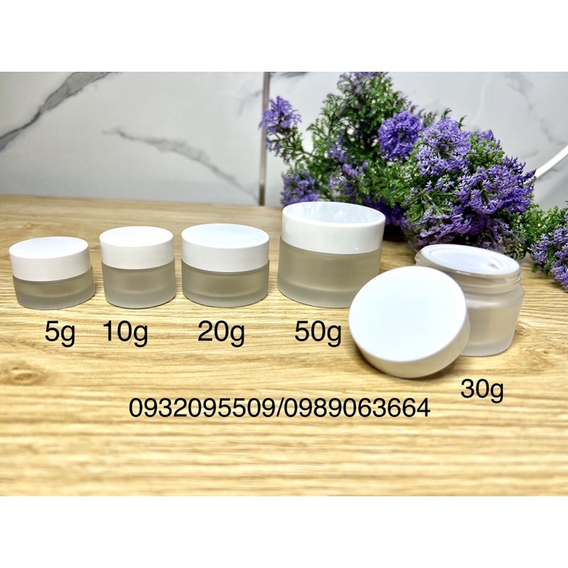 Hũ 5g 10g thuỷ tinh đựng mỹ phẩm