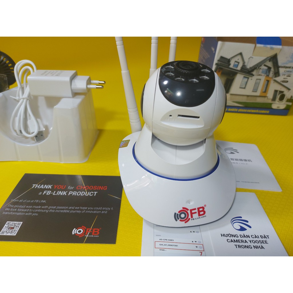 5.0 Camera IP Wifi FB-Link GT-3442 Full HD (App Yoosee – Có Led Nhìn Màu Ban Đêm – Đàm thoại 2 chiều – Bám chuyển động