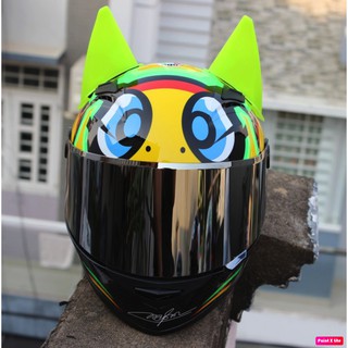 [FREESHIP 90K] Nón bảo hiểm FULLFACE AGU RÙA + tặng free SỪNG BATMAN