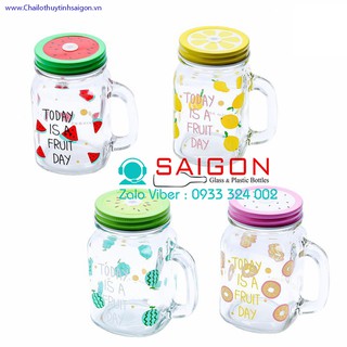 Set 4 Ly Quai Hình Trái Cây 480ml