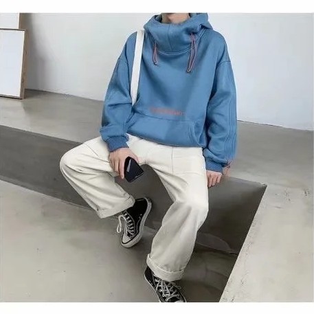 Áo hoodie vải lông cừu dày giữ ấm thiết kế đơn giản dễ phối thời trang thu đông size M-2XL dành cho nam | BigBuy360 - bigbuy360.vn
