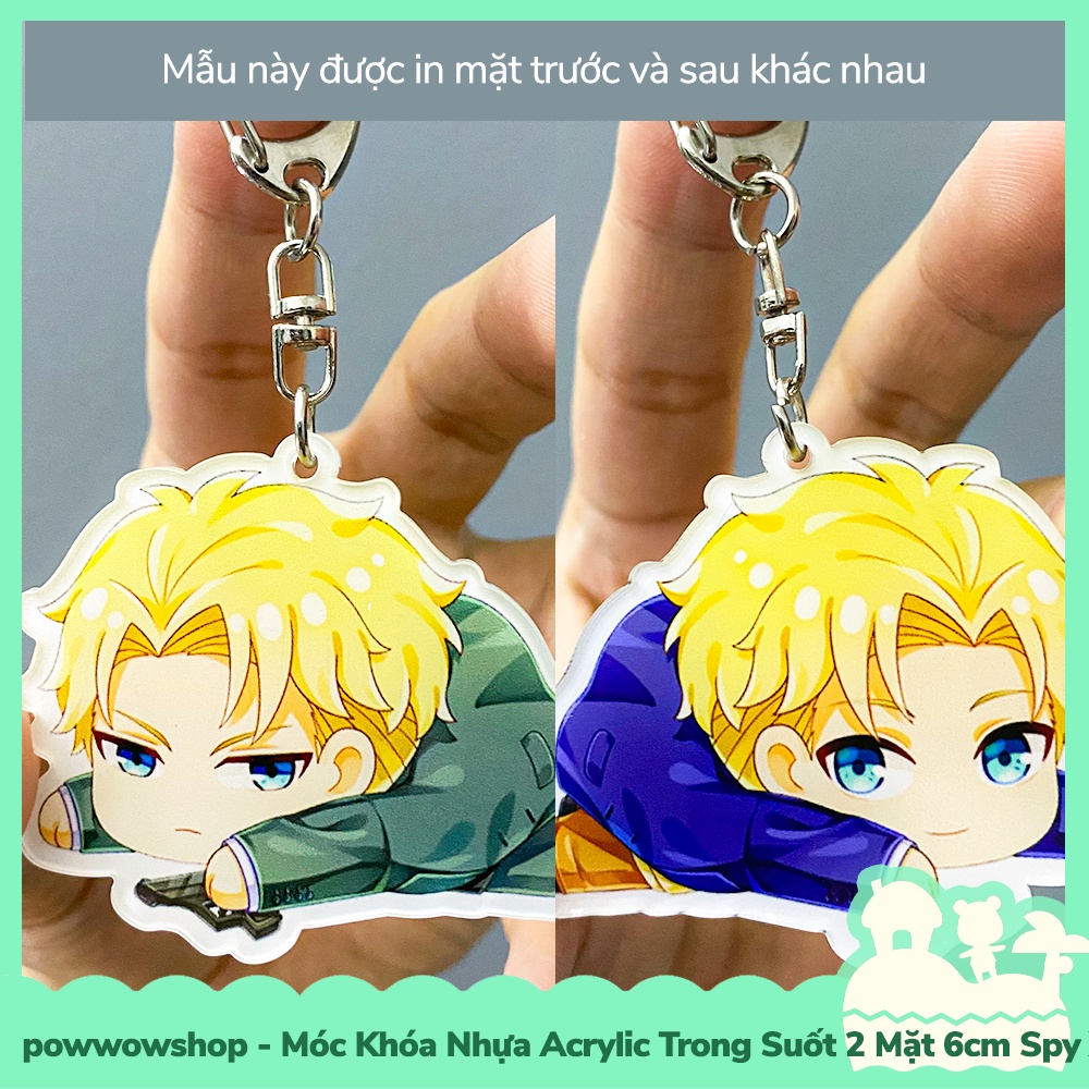 [Sẵn VN - Hỏa Tốc] Móc Khóa Nhựa Acrylic 2 Mặt Trong Suốt Mẫu Anime Manga Spi X Family Anya, Loid, Yor