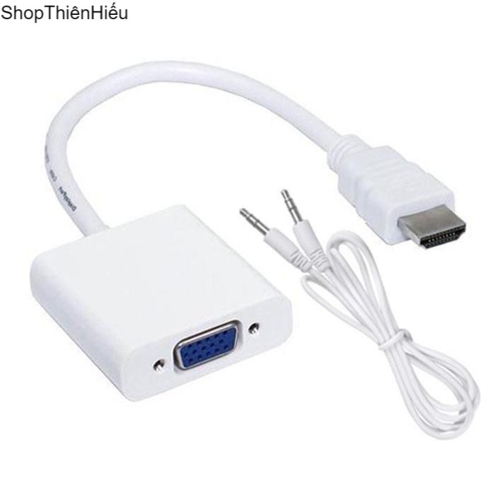 Cáp HDMI To Vga Có Audio - HDMI Sang VGA Dây Máy Chiếu