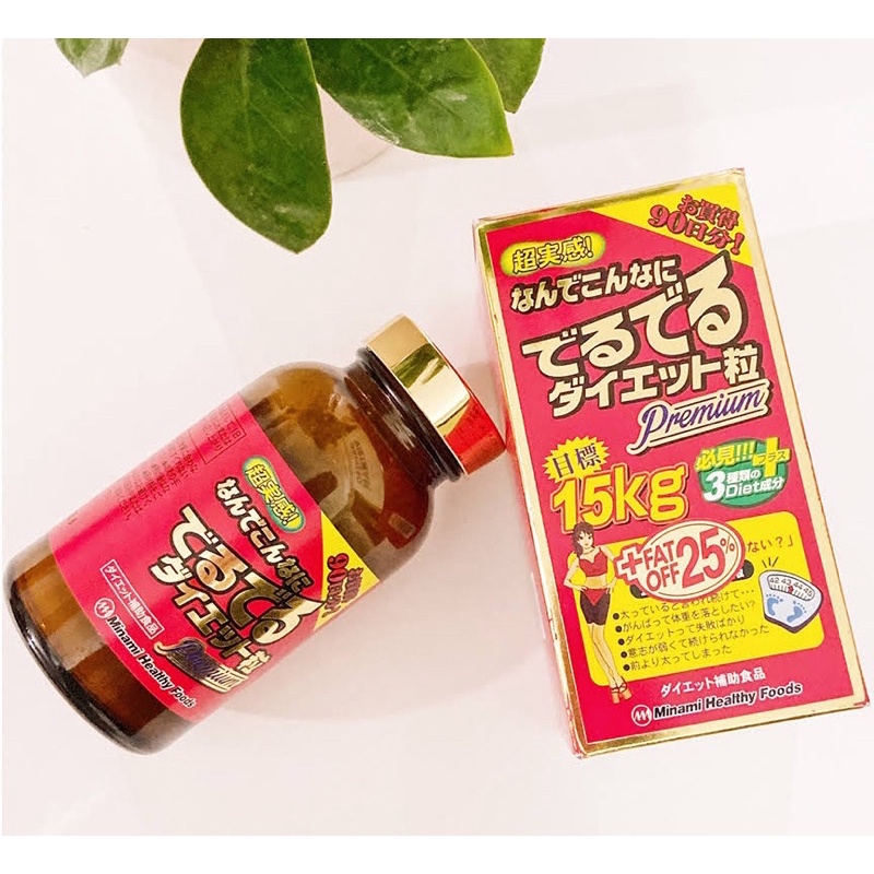 Viên uống giảm cân Minami Deru Deru Diet 15kg + 25% mỡ Nhật bản 540 viên