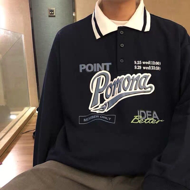Áo thun Polo nam Polo T-shirt dài tay, phong cách Hàn Quốc trẻ trung, oversize | BigBuy360 - bigbuy360.vn