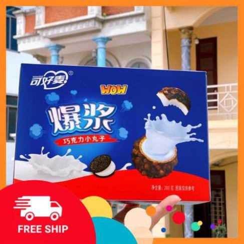 Bánh Oreo socola nhân sữa tan chảy 3 lớp hộp 200g AnvatAki