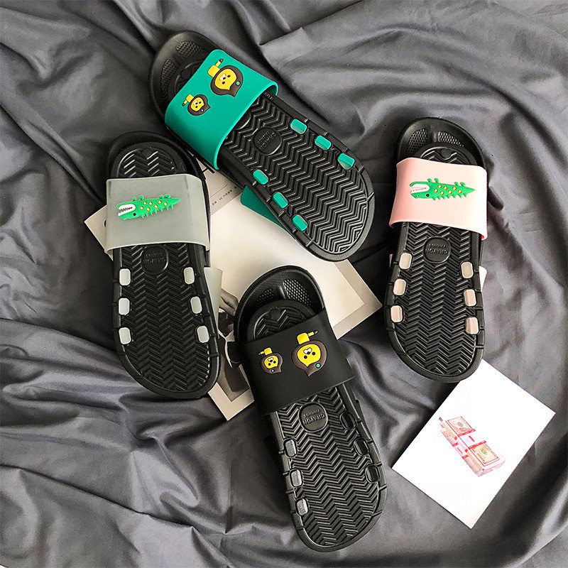 Dép Quai Ngang Chống Trượt In Họa Tiết Hoạt Hình Xinh Xắn Dành Cho Nữ Có Size 36-45 AYUER