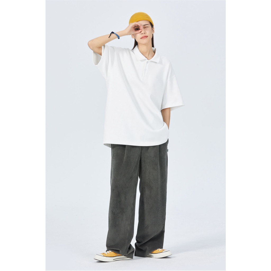 [Mã SKAMFSW175 giảm 10K đơn 50K] Áo polo trơn form rộng, áo polo trắng Unisex có cổ đẹp chất cotton PLT01 Miucho basic