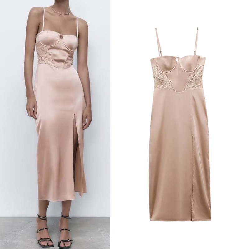 Zara Đầm Dây Ôm Dáng Thời Trang Mùa Hè Dành Cho Nữ 8131845