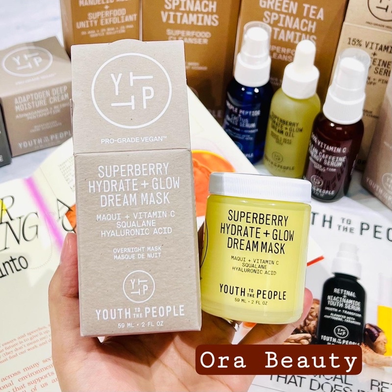 Mặt nạ ngủ Youth To The People Superberry Hydrate + Glow Dream Mas