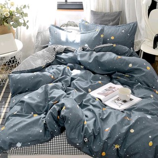 Bộ chăn ga và vỏ gối cotton poly mẫu vũ trụ