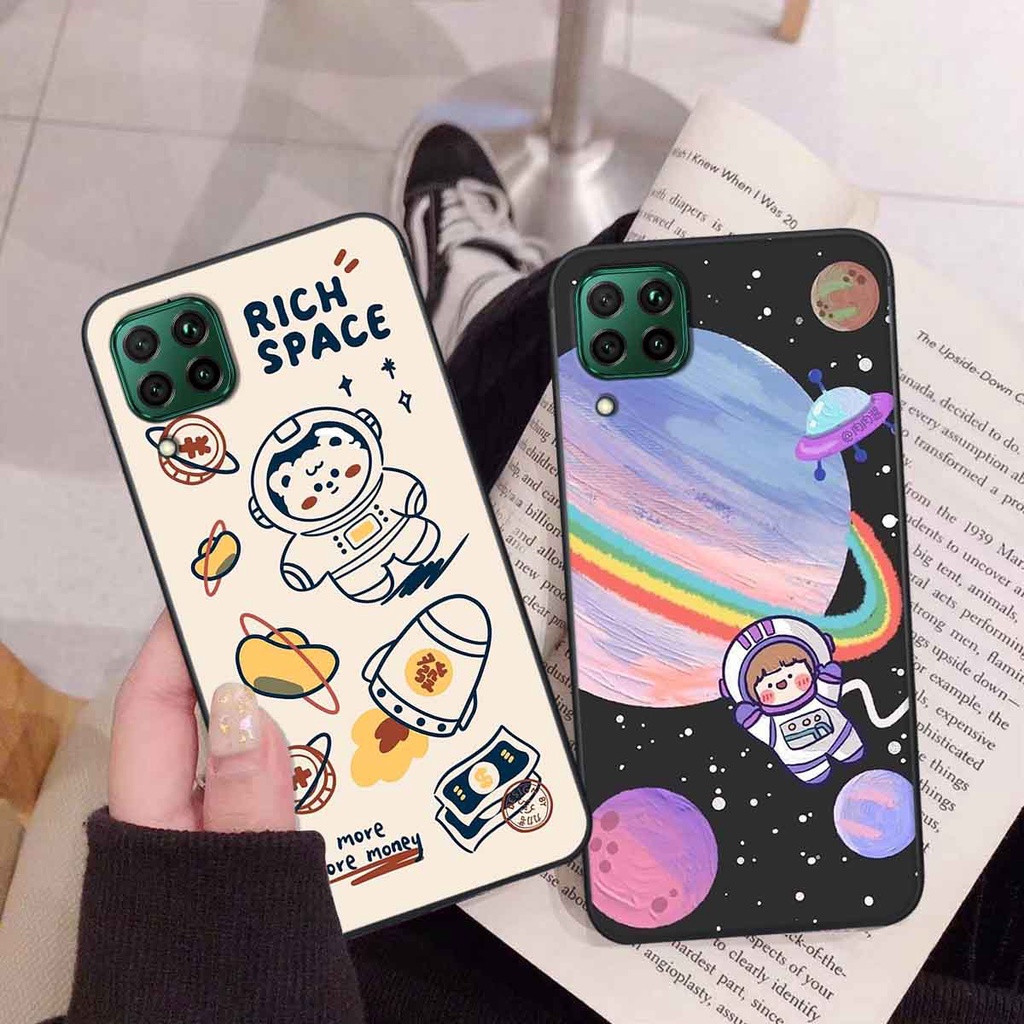 Ốp Huawei Nova 7i in hình vũ trụ, phi hành gia bầu trời cute dễ thương
