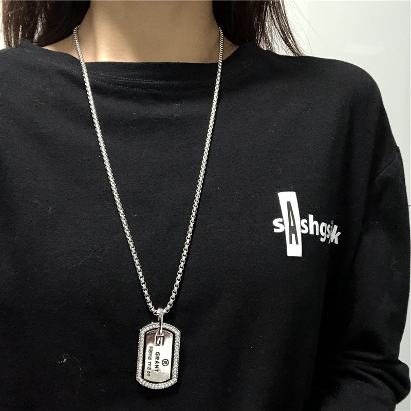 Dây Chuyền Mặt Chữ Đính Đá Phong Cách Hip Hop 22794