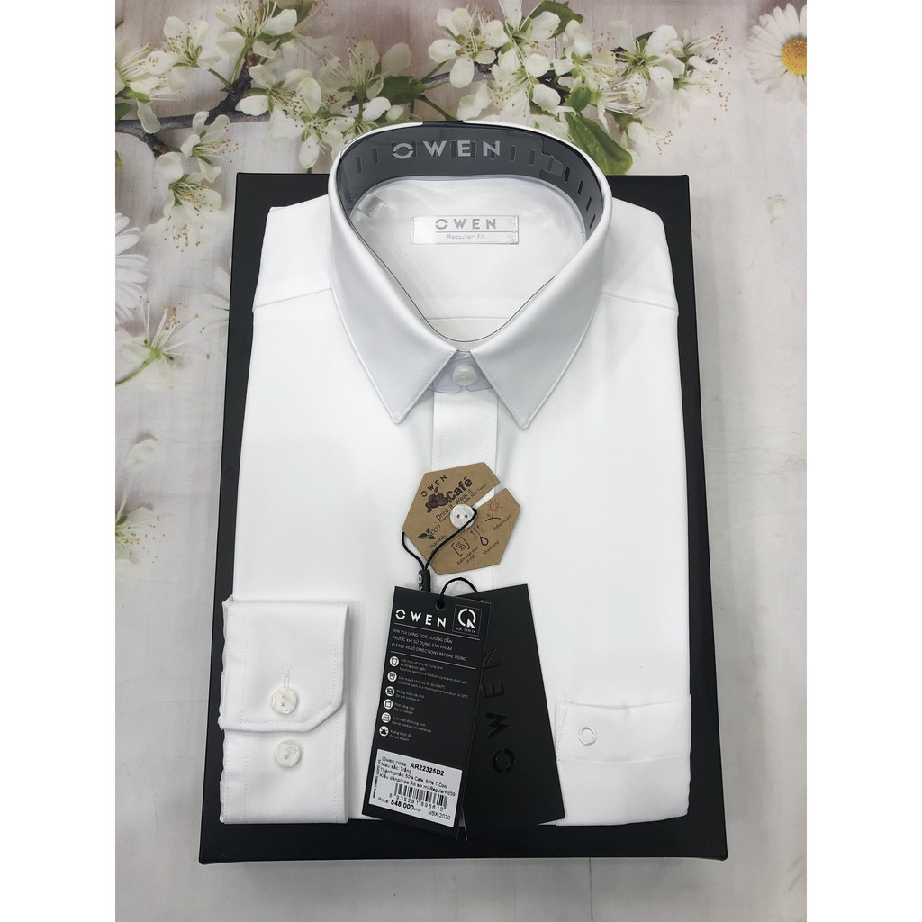 (OWEN SALE) ÁO SƠ MI TRẮNG DÀI TAY CÓ TÚI OWEN MẪU MỚI 2020 -FREE SHIP- CHẤT CAFE CAO CẤP AR22325