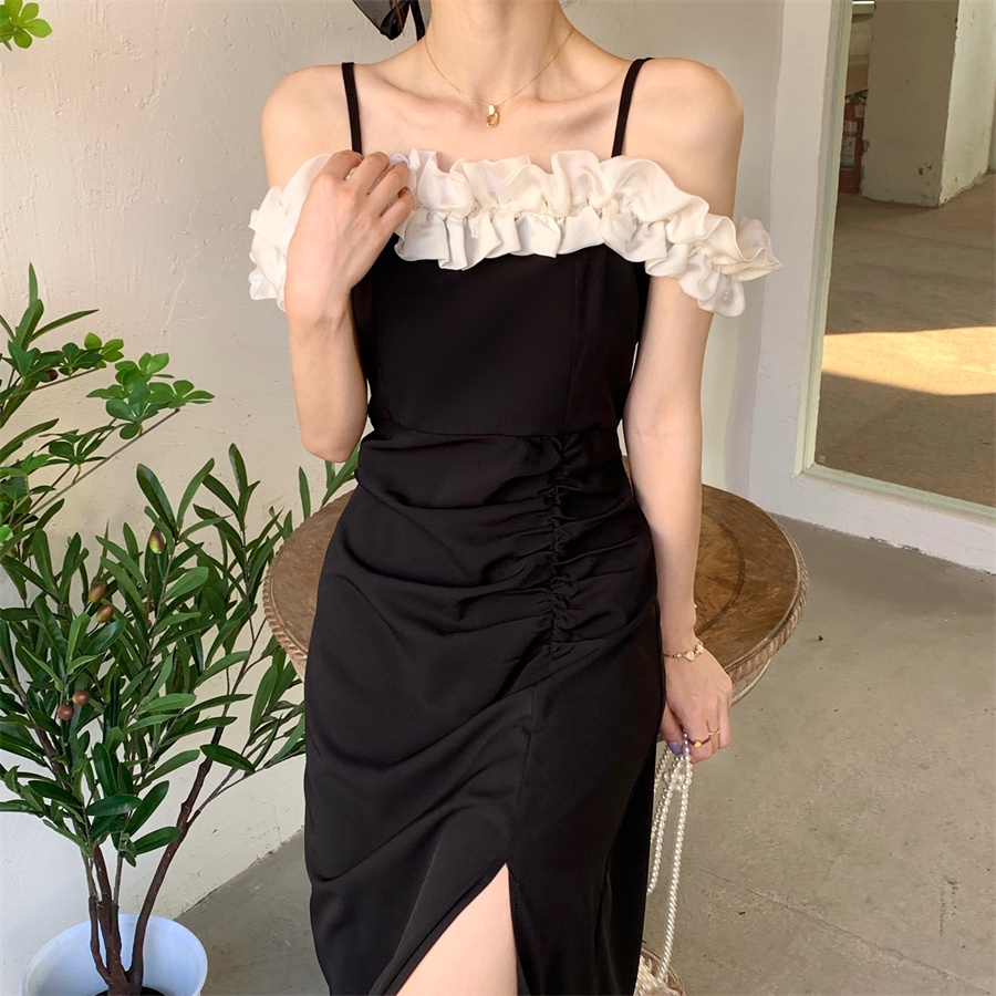 Đầm Perty hai dây trễ vai thời trang mùa hè ngọt ngào cho nữ