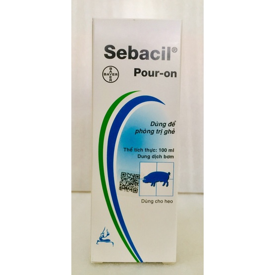 Sebacil Bayer - Dung dịch nhỏ ghẻ, ve, rận trên heo và chó