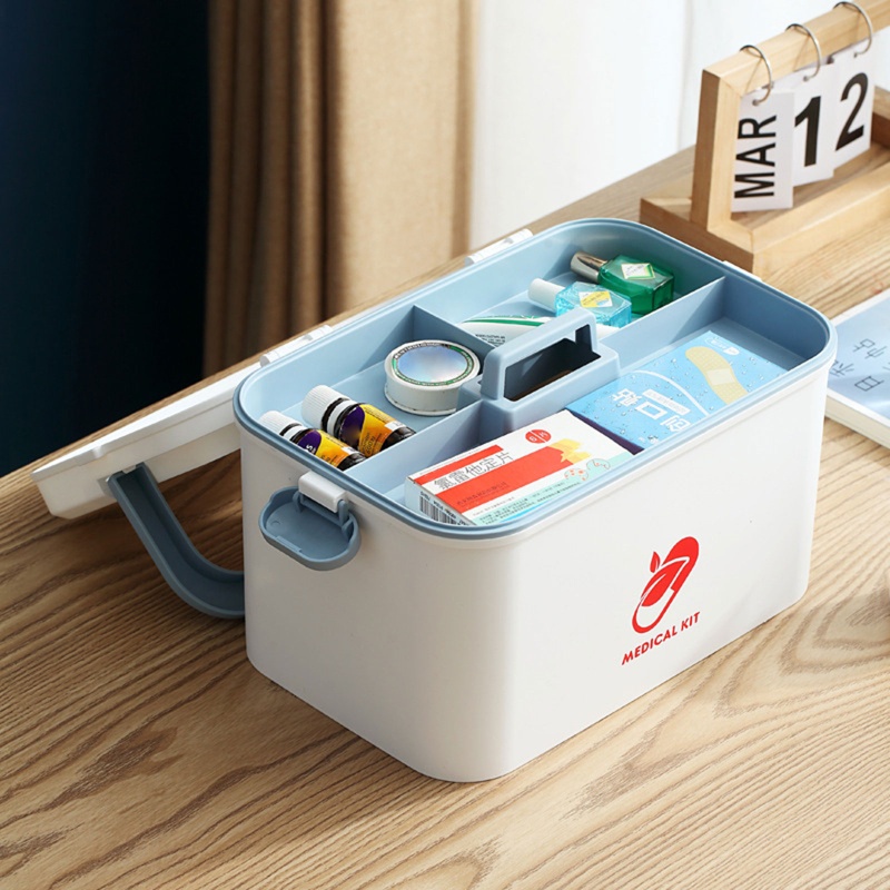 Hộp Đựng Dụng Cụ Sơ Cứu Có Nắp Và Tay Cầm Tiện Lợi