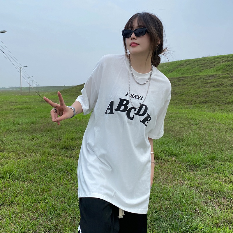 NRVP Áo Thun Cổ Tròn Oversize Thời Trang Hàn Quốc 2022 Cho Nữ