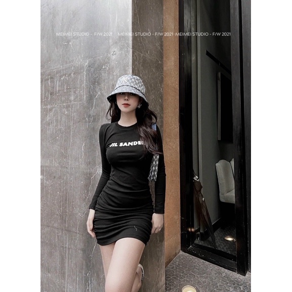 Đầm Body In Chữ Bigsize 55kg Đến 100kg (M/L/XL/XXL)