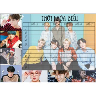 Thời khóa biểu BTS siêu xinh (A5)