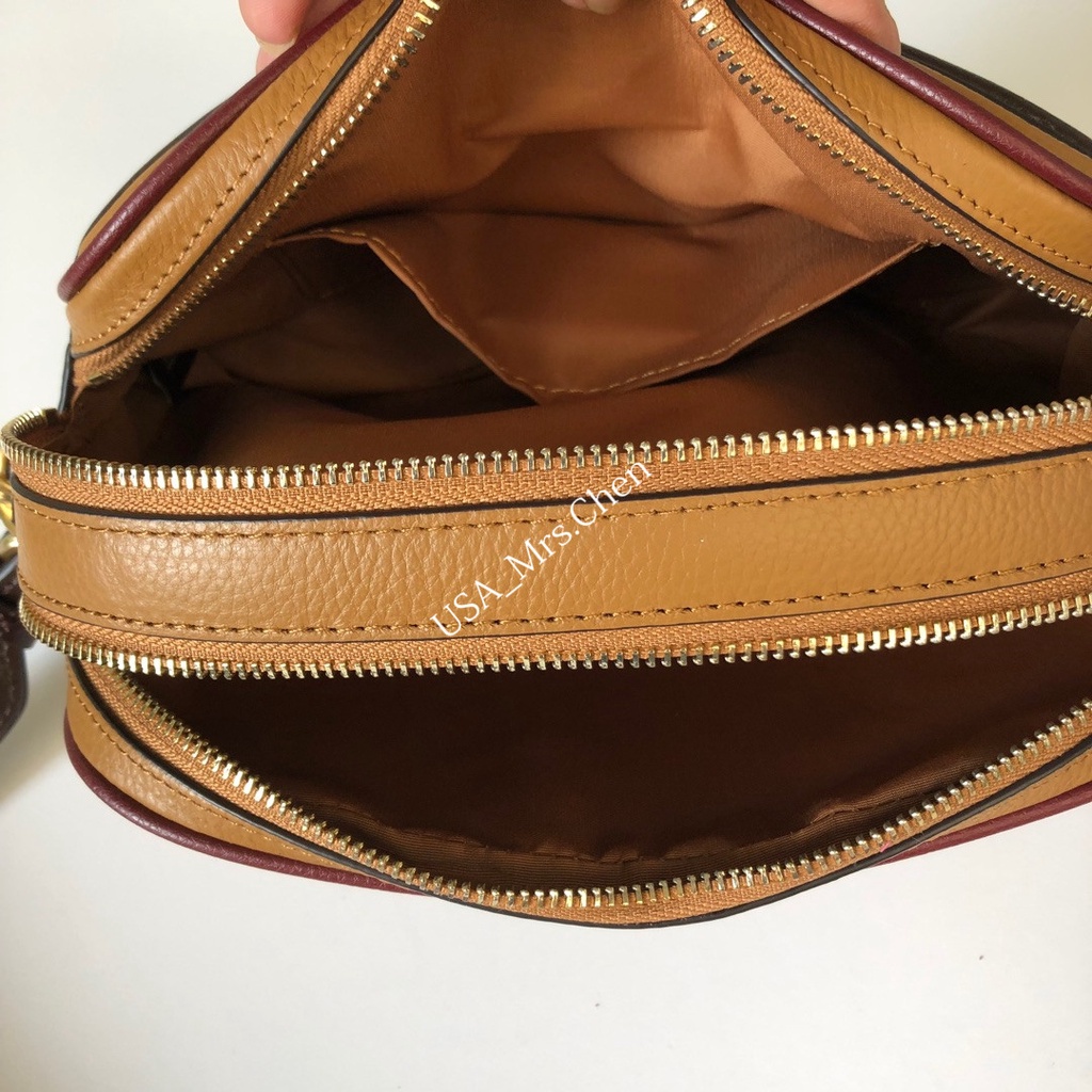 COACH Messenger Bag Double Zipper Messenger Bag Chính hãng kèm Voucher mua hàng Túi máy ảnh nữ F72704