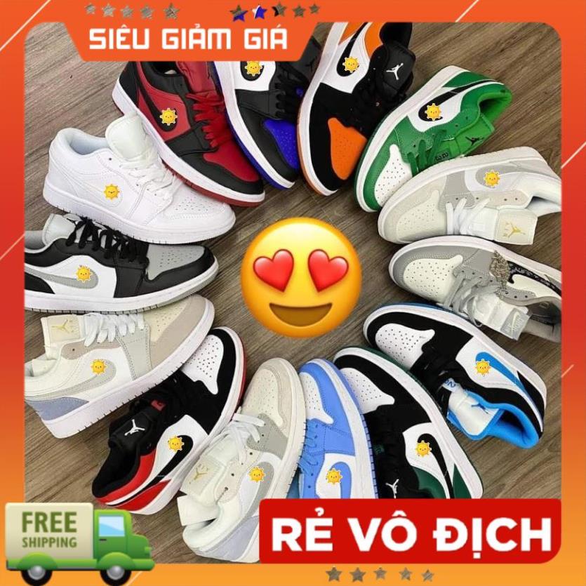 Giày Thể Thao JD1 Low cổ thấp, Jordan 1 thấp cổ các mẫu hot dễ phối đồ Full Box