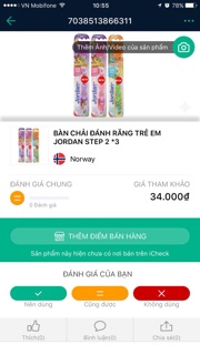 Bàn chải đánh răng trẻ em Jordan Step 2 - 3-5 tuổi