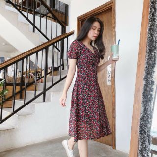 ĐẦM MIDI CHERRY RÚT DÂY NGỰC