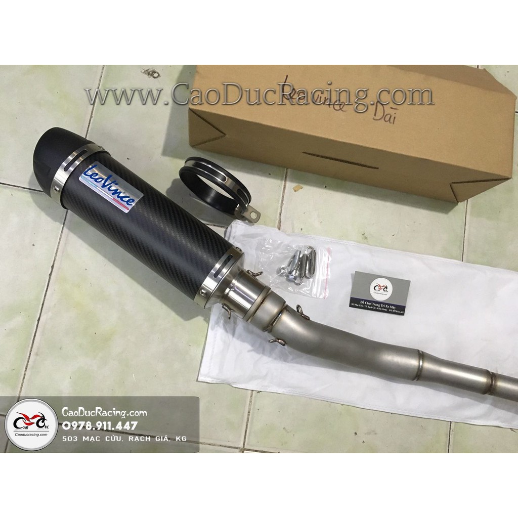 Pô Leovice Full option Cho EX150 - full cổ pô , lon pô , lò xo pô ống tiêu