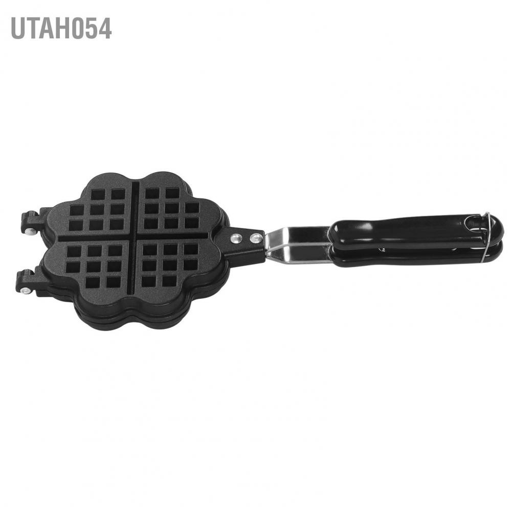 Utah054 Double Sided Waffle Pan Flower Heart Shape Non Stick Making Mold Kitchen Baking Accessory
