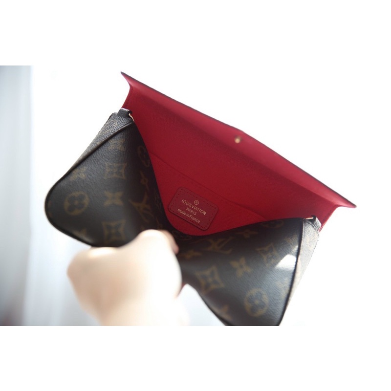 Set LV Felicie fullbox da thật kèm 2 ví 3 màu hoạ tiết đẹp xinh