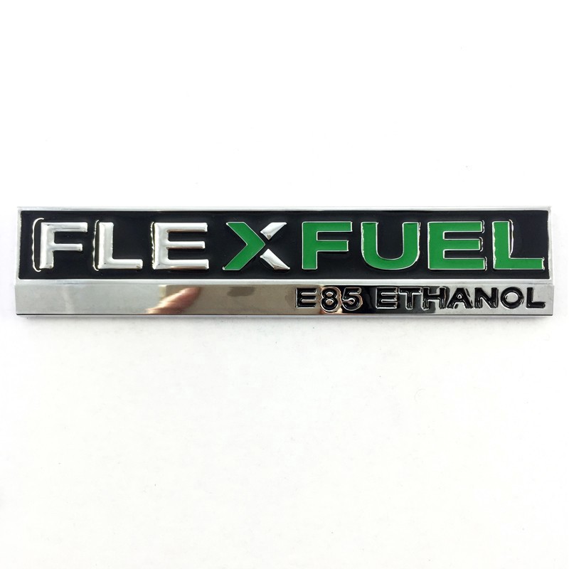 Miếng dán kim loại họa tiết FLEX FUEL E85 ETHANOL cho cốp xe Ford