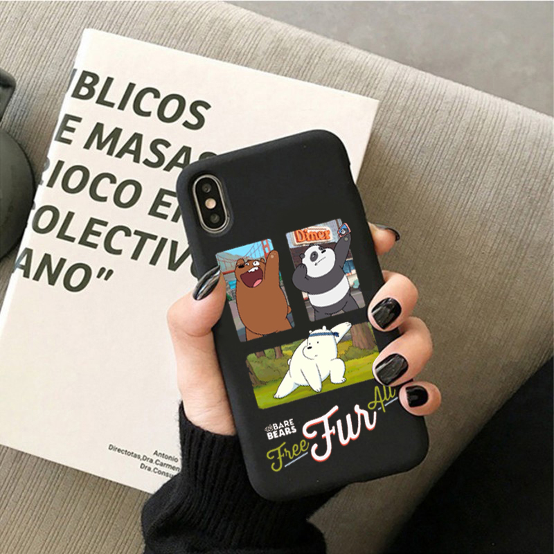 We bare bears Case Xiaomi redmi note7 note7pro note8 8pro note9s k20 k30pro phone case note4 4x 5a 5pro 6 casing redmi 4a 4x 5a 6 6a 8 8a Silicone cute cartoon