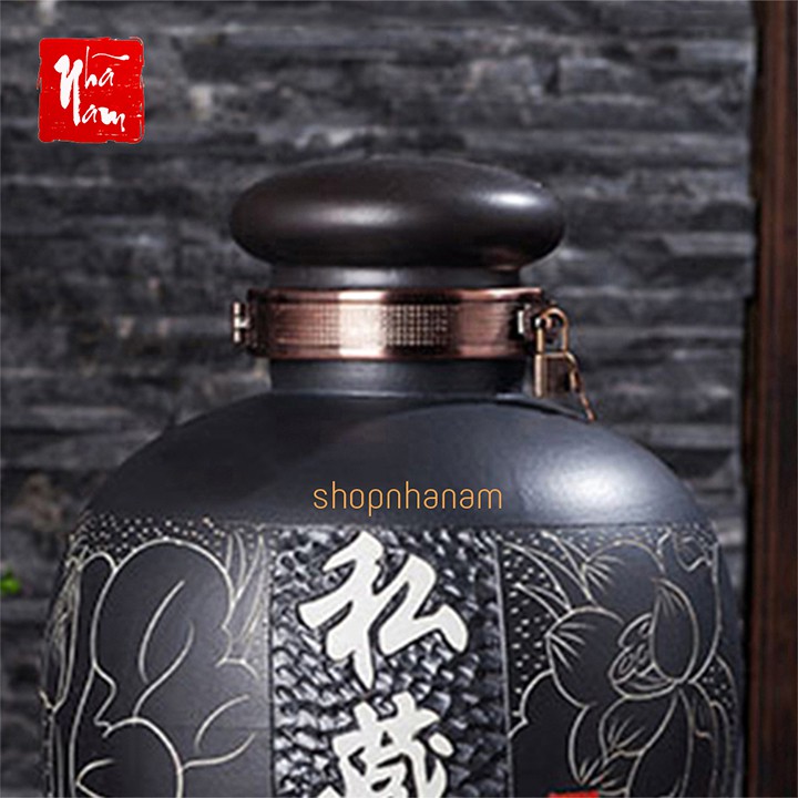 Khóa cổ bình mini, phụ kiện đai + khóa cổ dành cho bình ngâm rượu