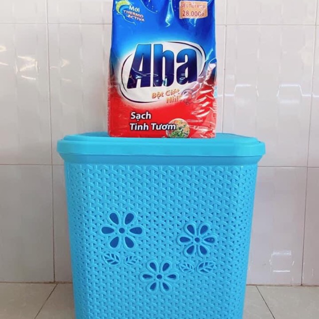 Bột giặt Aba 4.5kg tặng kèm sọt nhựa hoa cao cấp Việt Nhật