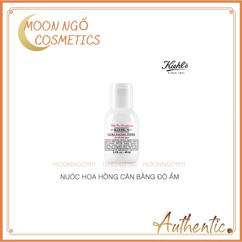 [Mini] Nước hoa hồng Kiehl’s ULTRA Facial Toner 40ml