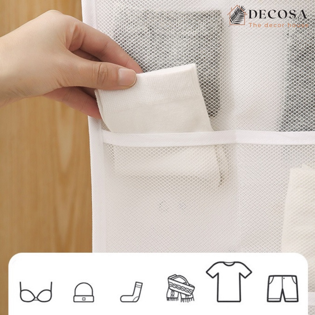 Túi đựng đồ nhiều ngăn treo tủ quần áo tiết kiệm không gian DECOSA