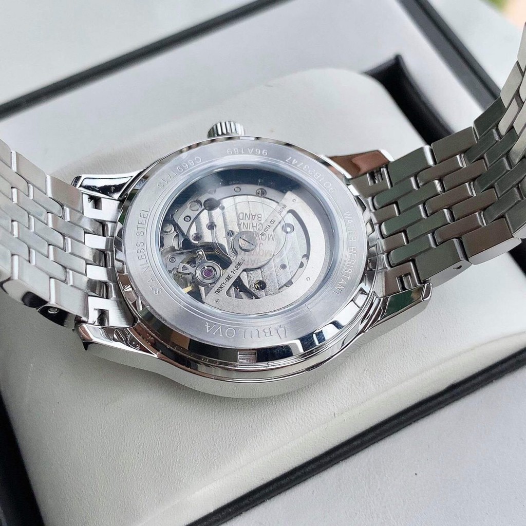 Đồng hồ nam Bulova Auto lộ cơ 96A189