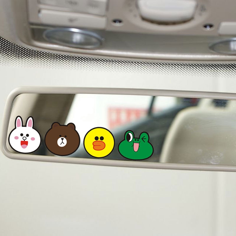 Miếng Dán Hình Gấu Nâu Trang Trí Cho Gương Chiếu Hậu Xe Hơi Xe Máy