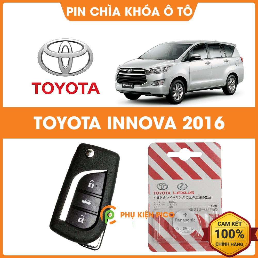 Pin chìa khóa ô tô Toyota Innova 2016 chính hãng Toyota sản xuất tại Indonesia 3V Panasonic